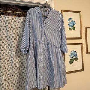 Tuckernuck Blue Stripe Royal Shirt Dress